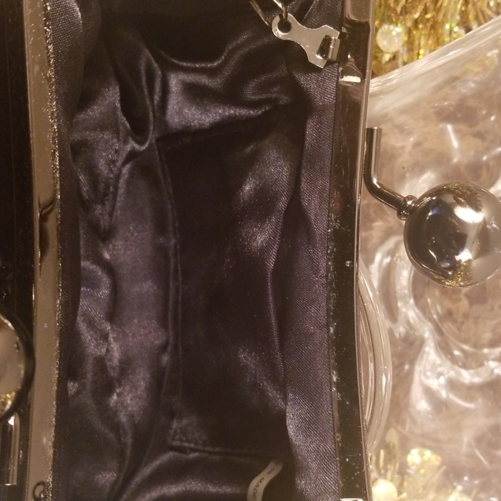 Evening Black/Silver/Copper Sequin Clutch - Picture 3 of 3